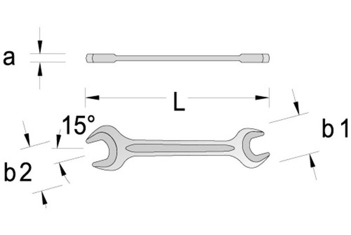4tecx® Steeksleutel DIN 3110 25x28mm
