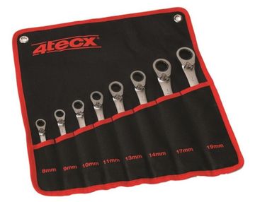 4tecx® Ring-steek ratelsleutelset 8-19mm