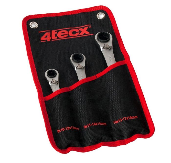 4tecx® Ring ratelsleutelset 3 x (4 in 1) 4tecx® Ring ratelsleutelset 3 x (4 in 1)
