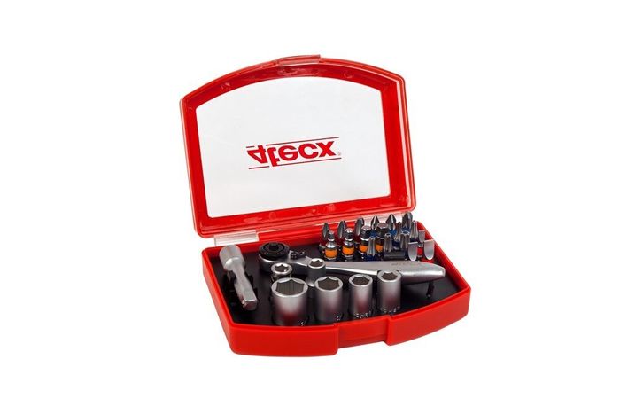 4tecx® Bit/doppenset 26-delig inclusief ratel 4tecx® Bit/doppenset 26-delig inclusief ratel