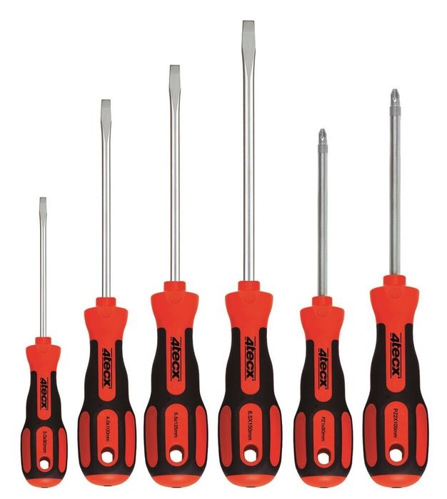 4tecx® Schroevendraaierset 4st. gleuf 2st. PH 4tecx® Schroevendraaierset 4st. gleuf 2st. PH