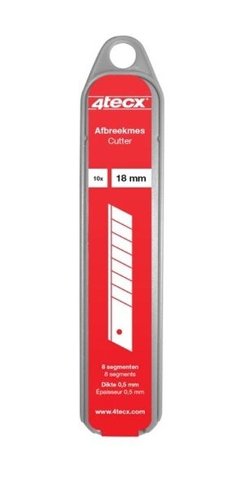 4tecx® Reservemesjes afbreek 18mm safety 4tecx® Reservemesjes afbreek 18mm safety