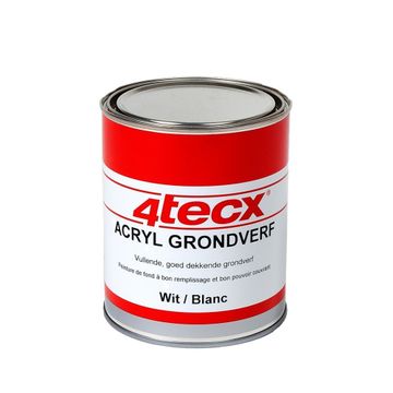 4tecx® Grondverf acryl wit 0,75ltr