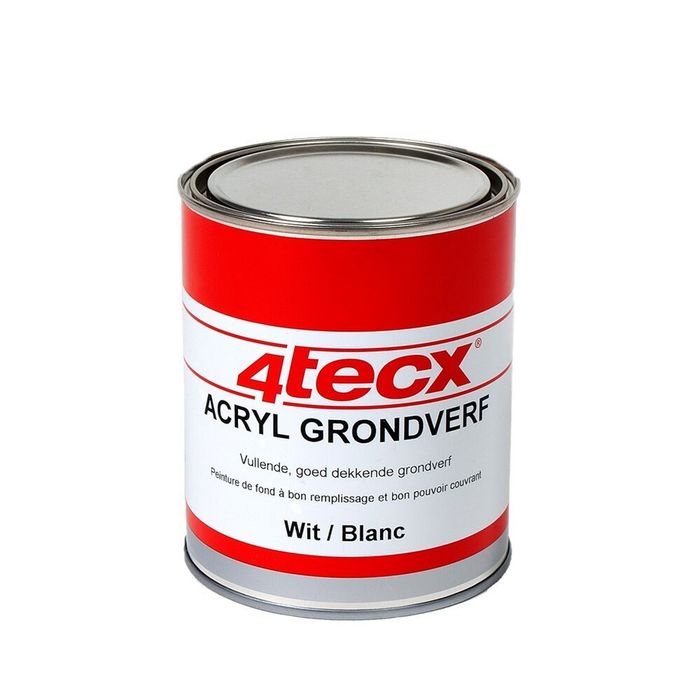 4tecx® Grondverf acryl wit 0,75ltr 4tecx® Grondverf acryl wit 0,75ltr