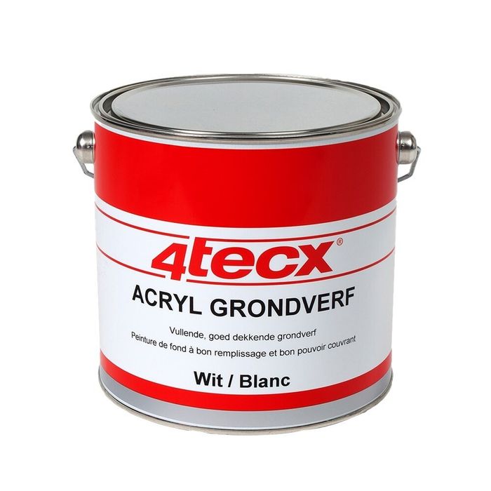 4tecx® Grondverf acryl wit ral9001 2,5ltr 4tecx® Grondverf acryl wit ral9001 2,5ltr