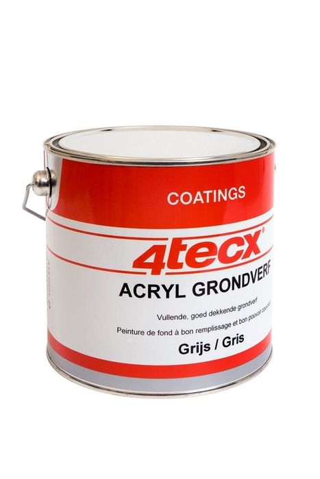 4tecx® Grondverf acryl grijs 2,5ltr 4tecx® Grondverf acryl grijs 2,5ltr