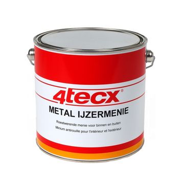 4tecx® Metaal ijzermenie 2,5ltr rood