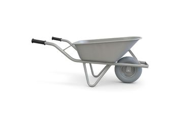 4tecx® Kruiwagen 80ltr PU-band grijs4TECX