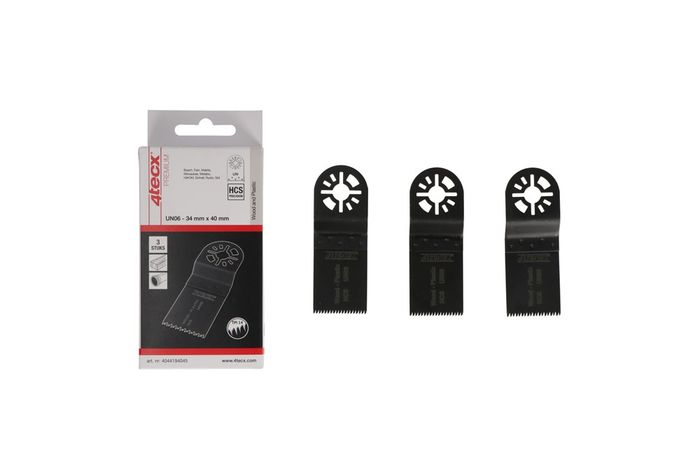 4tecx® Multizaagblad un06 prs hcs 34x40mm 3st. 4tecx® Multizaagblad un06 prs hcs 34x40mm 3st.