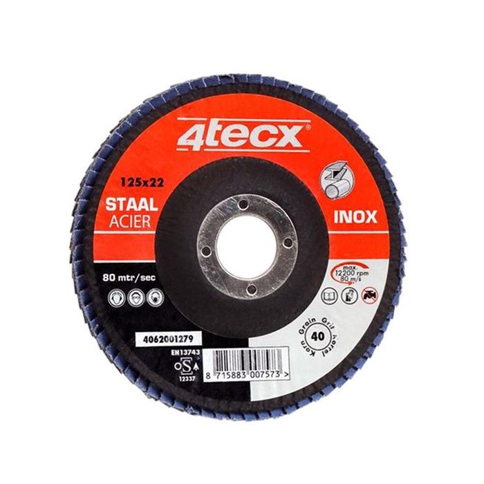 4tecx® Vlaklamellenschijf ML 115x22,2 K40 4tecx® Vlaklamellenschijf ML 115x22,2 K40