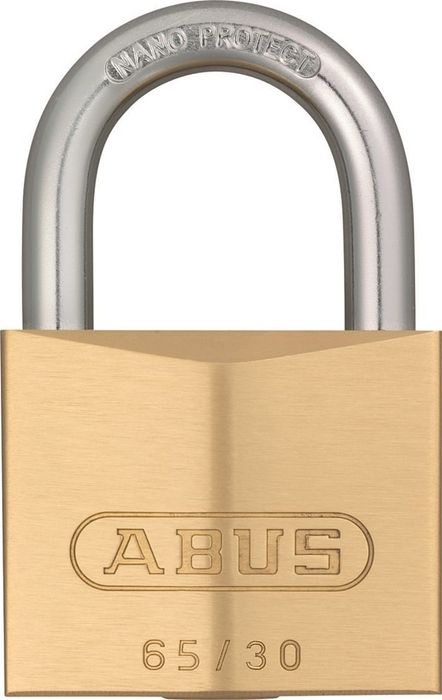 ABUS Hangslot Messing Op Kaart 65/30 Quads C ABUS Hangslot Messing Op Kaart 65/30 Quads C