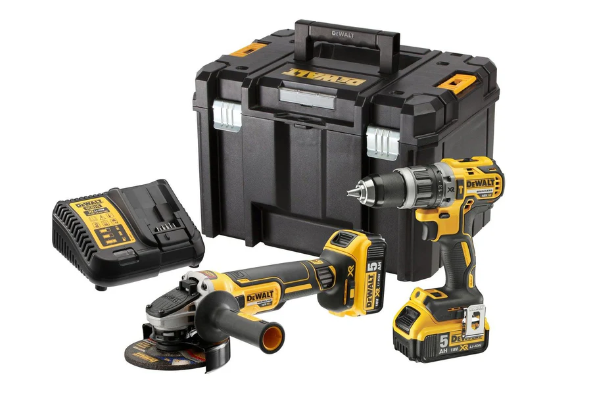 Mapeco 18V XR Brushless Voordeelset: DCG405 +DCD796 - 2x 5,0Ah in TSTAK