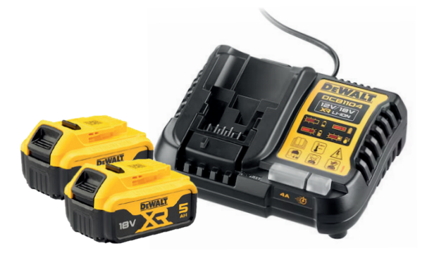 Mapeco 18V Accu voordeelset: 2x 5.0Ah accu's +XR multilader