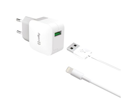 Mapeco Celly Thuislader 2.4A MFI USB Wit