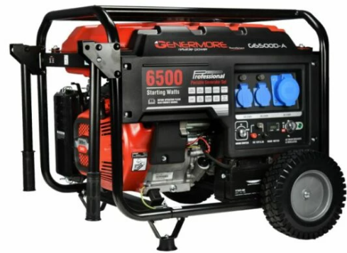 Mapeco Genermore G6500D-A Stroomgroep 6.5KVA(5500w max)AVR, Oliebev,electr start, wi