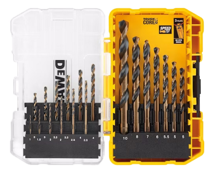 Mapeco 19-delige metaalboren Black & Gold(1mm-10mm) in TOUGH CASE