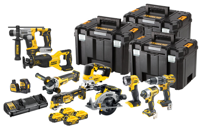 Mapeco 18V XR Brushless 10-delige set DCK1012P4T-QW