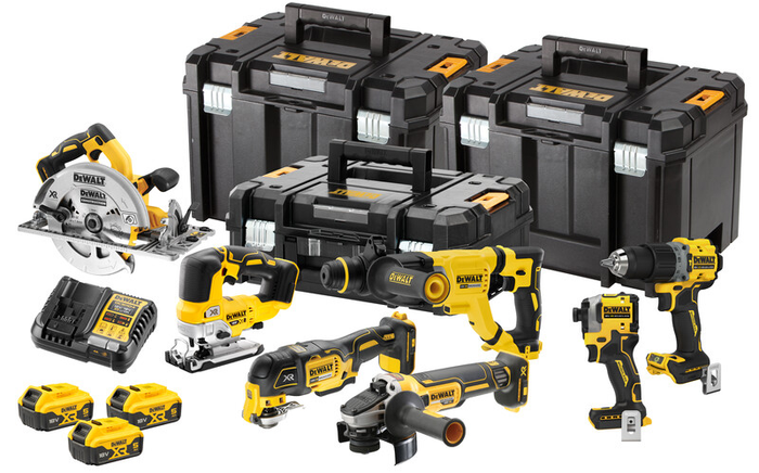 Mapeco 18V XR Brushless 7-delige set DCK706P3T-QW