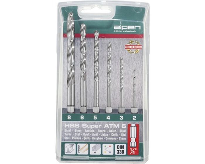 Alpen Set Hss boren Super Atm, 6-Tlg. Alpen Set Hss boren Super Atm, 6-Tlg.