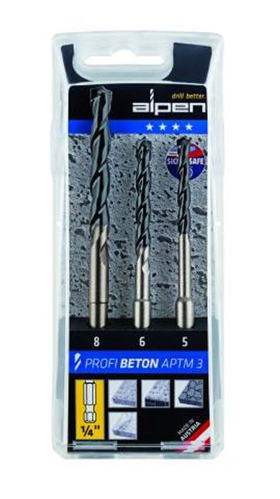 Alpen Set Profi Betonboren Aptm 3, 6-Kant, Alpen Set Profi Betonboren Aptm 3, 6-Kant,