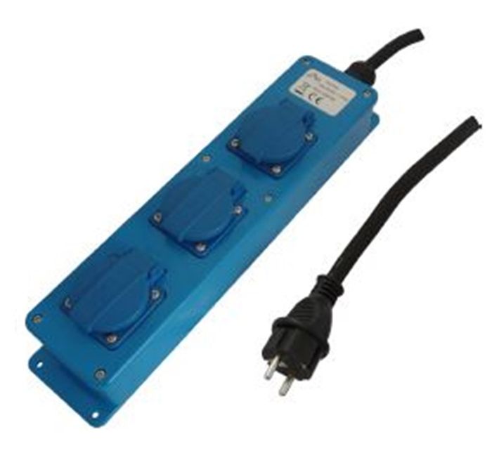 Pro connexxion Stekkerblok 3-Voudig - Blauw(Zonder Pro connexxion Stekkerblok 3-Voudig - Blauw(Zonder