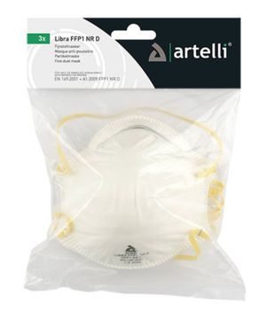 Artelli STOFMASKER LIBRA FFP1 NR D SINGLE 3 ST