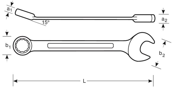 BAHCO Ringsteeksleutel 1/2 111Z-1/2
