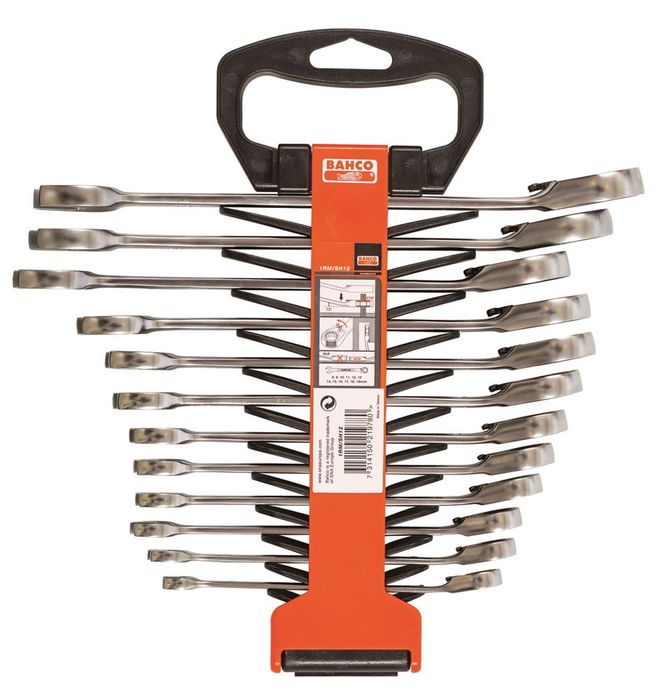 BAHCO Ringratelsl.Set 8-19Mm 1RM/SH12 BAHCO Ringratelsl.Set 8-19Mm 1RM/SH12