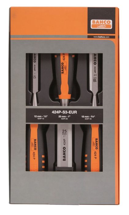BAHCO Steekbeitelset 424P 12-18-25Mm