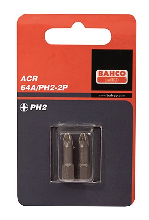 BAHCO Bits Ph3 25Mm 1/4 Acr 2P 64A/PH3-2P BAHCO Bits Ph3 25Mm 1/4 Acr 2P 64A/PH3-2P