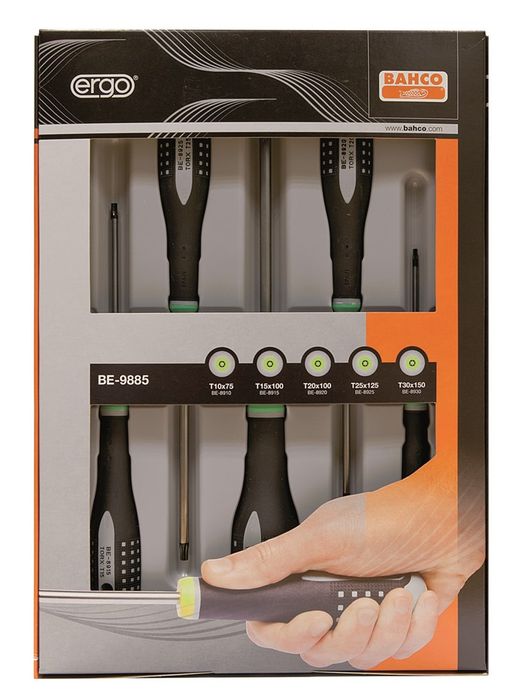 BAHCO Schroevendraaierset Ergo 5D BE-9885 BAHCO Schroevendraaierset Ergo 5D BE-9885