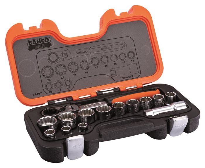 BAHCO Doorsteek Doppenset 14D S140T BAHCO Doorsteek Doppenset 14D S140T