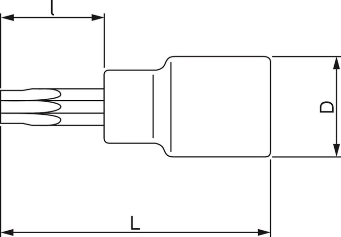 BAHCO 1/4 dopsleutel Op Krt Torx T15