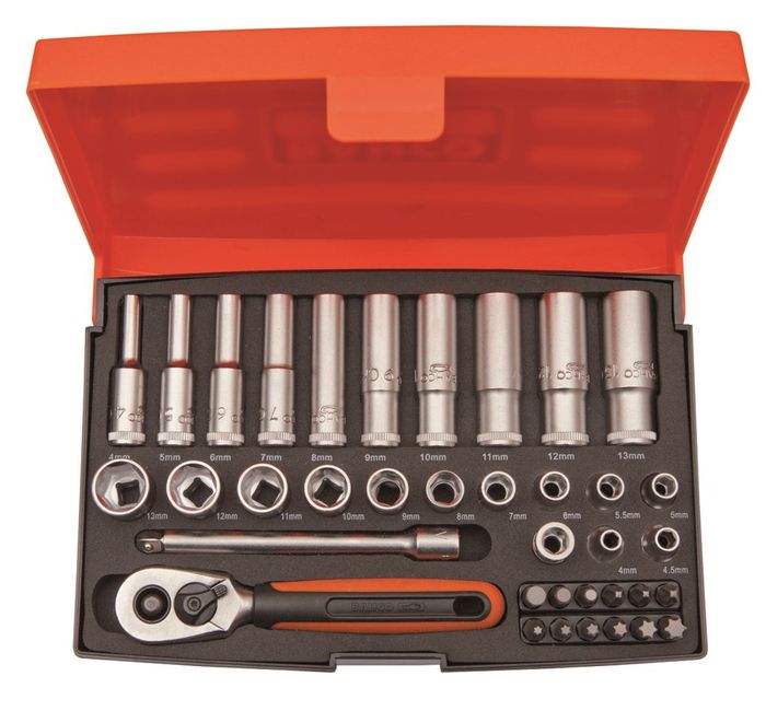 BAHCO 1/4 Lange Doppen- En Bitset 38D SL25L BAHCO 1/4 Lange Doppen- En Bitset 38D SL25L
