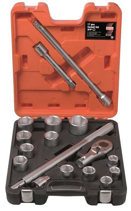 BAHCO Doppenset 3/4 22>50Mm SLX 17 BAHCO Doppenset 3/4 22>50Mm SLX 17