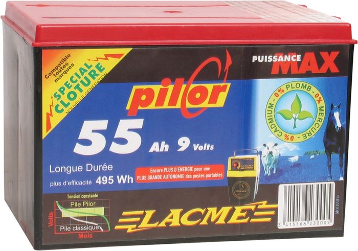 Lacmé Batterij 9V/55Ah Lacmé Batterij 9V/55Ah