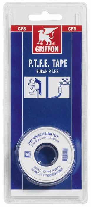Griffon P.T.F.E. Tape Rol/Rouleau 12 M X 12 MmX