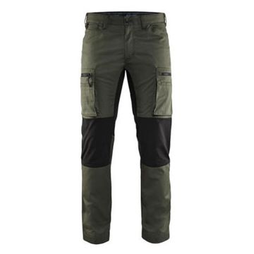 Blåkläder Service werkbroek stretch 1459 - 166 g/m² Army Groen/Zwart