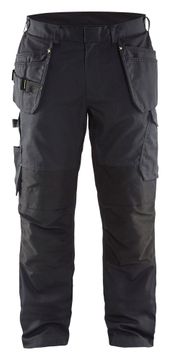 Blåkläder Service werkbroek met stretch enspijkerzakken 1496/1330 Zwart/High Vis G