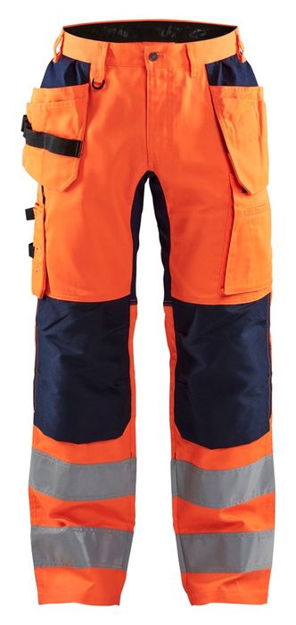 Mapeco Werkbroek met stretch High Vis1552/1811 Oranje/Marineblauw C6
