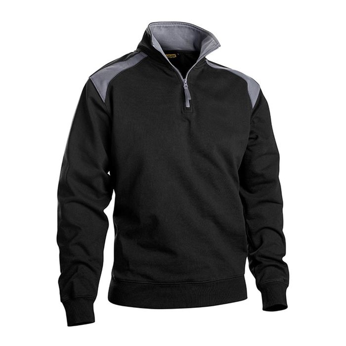 Blåkläder Sweater halve rits zwart/grijs zwart/grijs Blåkläder Sweater halve rits zwart/grijs zwart/grijs