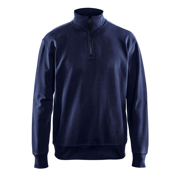 Blåkläder Sweatshirt met 1/2 rits marineblauw marineblauw