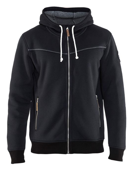 Blåkläder Hooded sweatshirt met rits zwart zwart Blåkläder Hooded sweatshirt met rits zwart zwart