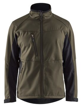 Blåkläder Softshell Jack 4950/2516 Groen/Zwart XXL Blåkläder Softshell Jack 4950/2516 Groen/Zwart XXL