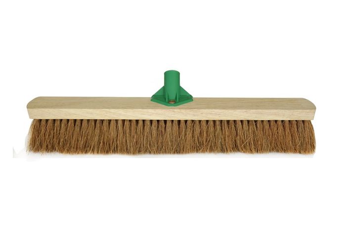 Bobrush Veger Coco ongelakt 50Cm plat + P28 Bobrush Veger Coco ongelakt 50Cm plat + P28