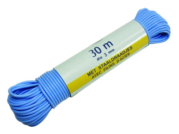 Bobrush Waslijn Met Staal 30 M