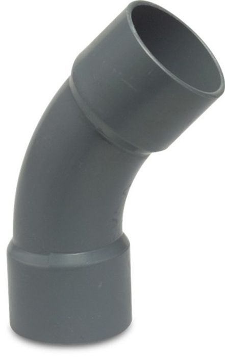 Mega Mega Bocht 45 Pvc-U 40 Mm Lijmmof10Bar Grijs Type Handgevo