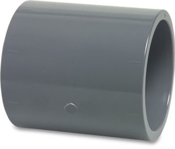 Mega Mega Sok Pvc-U 40 Mm Lijmmof 16Bar Grijs
