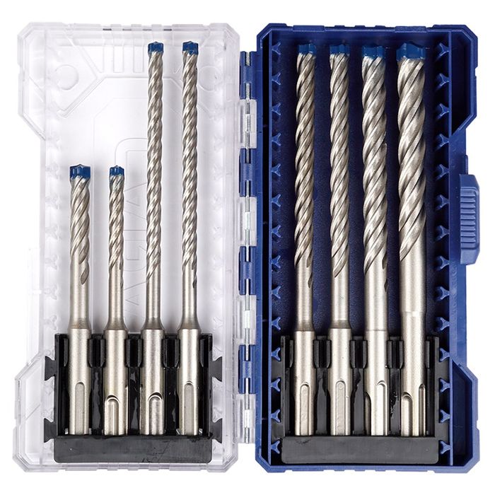 Carat Brilliant SDS-plus boorset 8st: 6, 8, 10 & 12mm