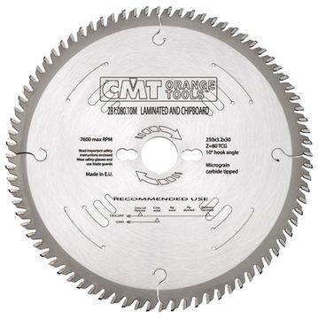 CMT Hm  zaagblad D250*3,2 Dia 30 Z80 Tcg